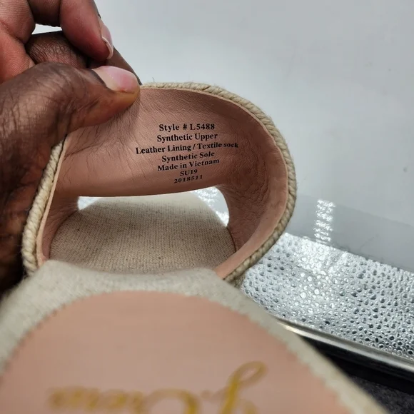 NWOB Crew women's tan espadrilles platform wedge open toe